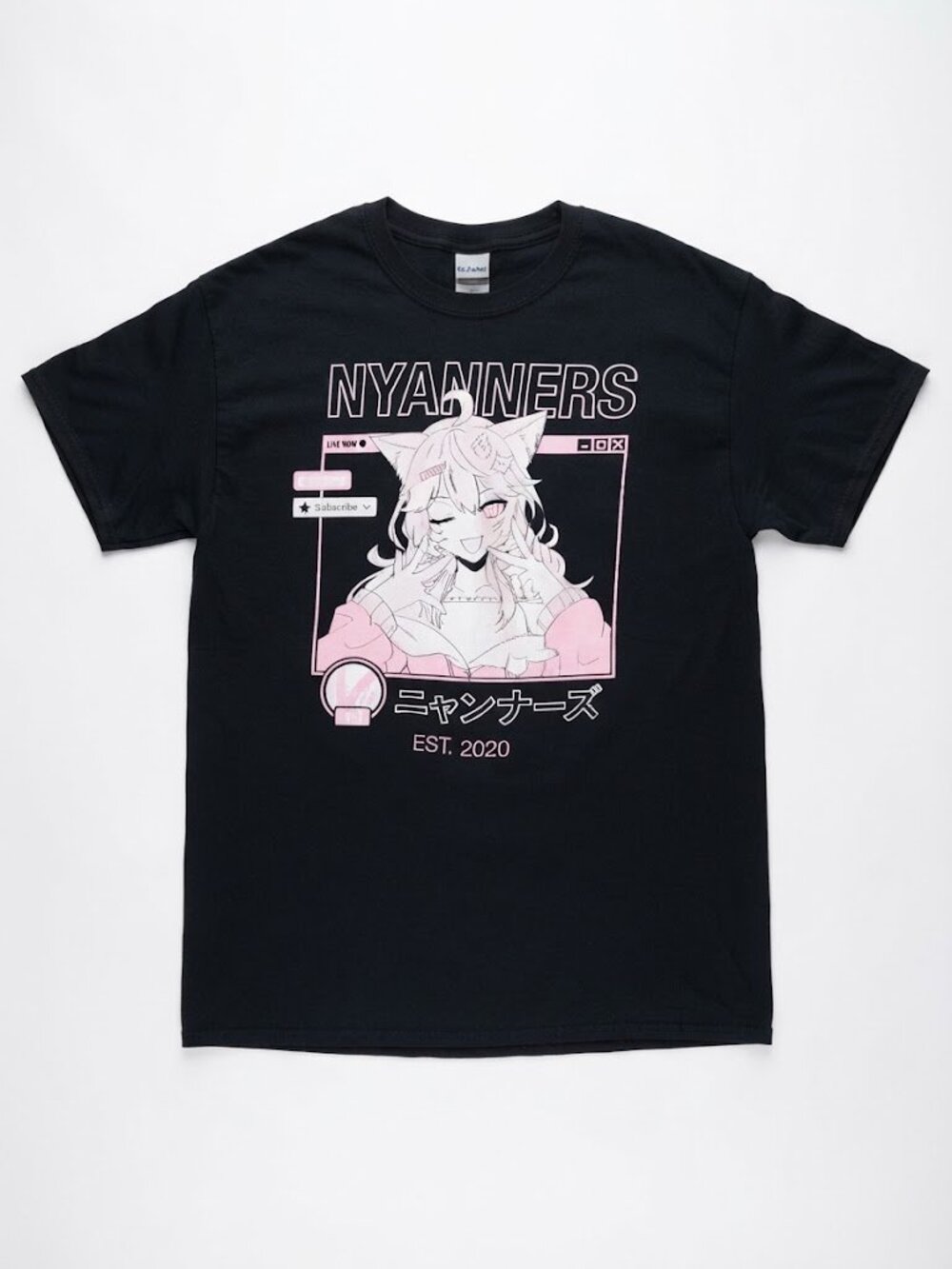 Nyanners Merch Anime Girl Graphic Short Sleeve T-Shirt